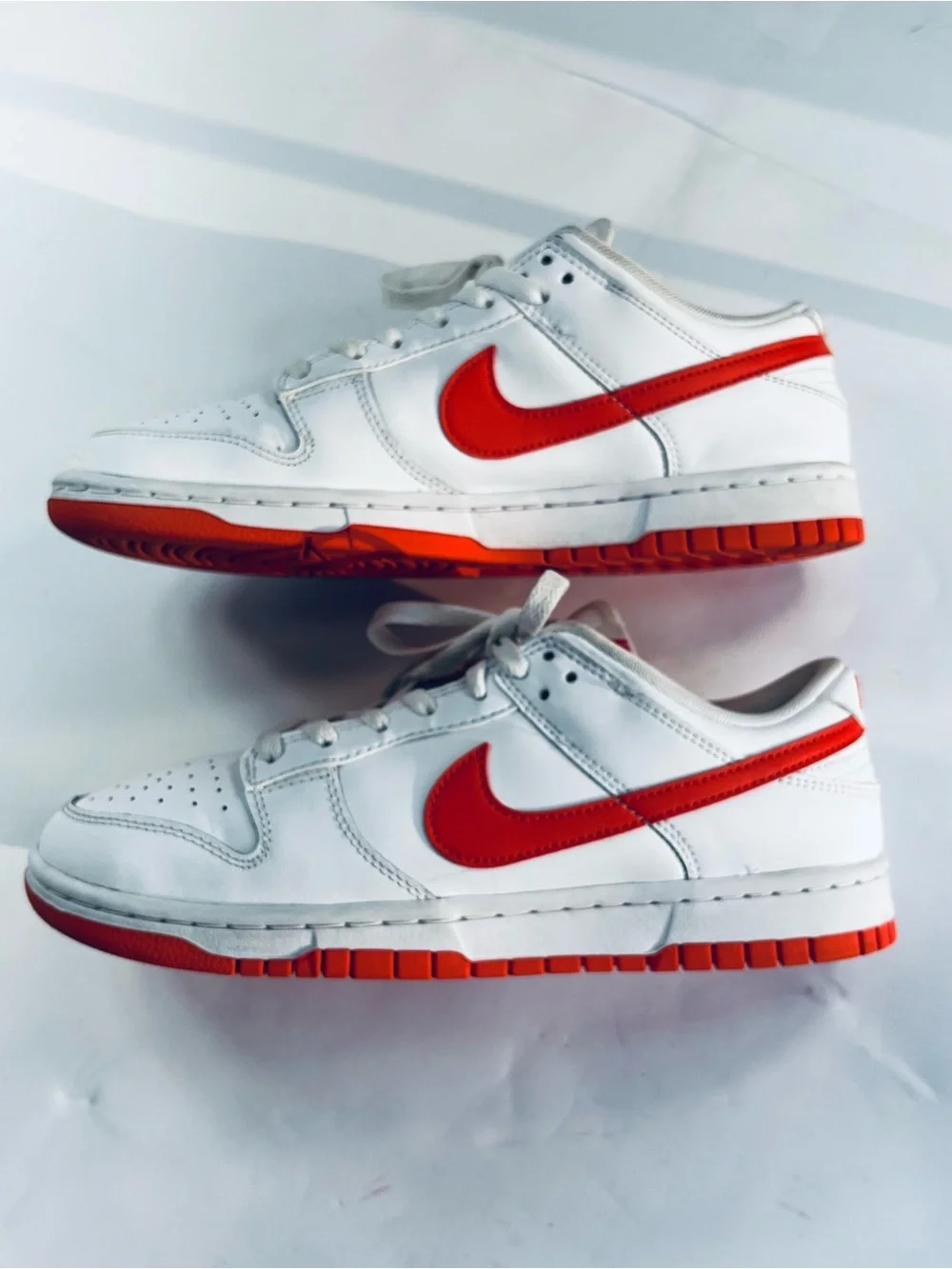 Nike Dunk Low Retro Shoes White Picante Red #DV0831-103 Men’s:8.5 Sneakers